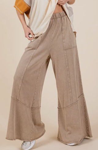 Mineral Wash Wide Leg Pant