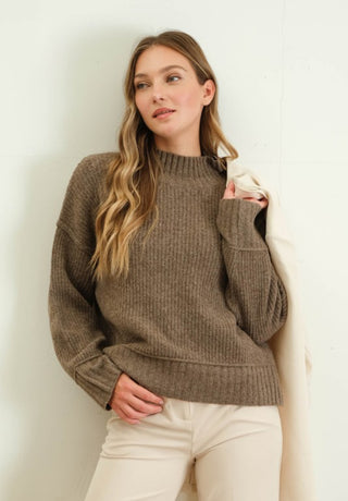 Mocha Mockneck Sweater