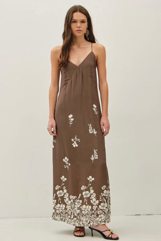 Mocha Meadow Maxi Dress