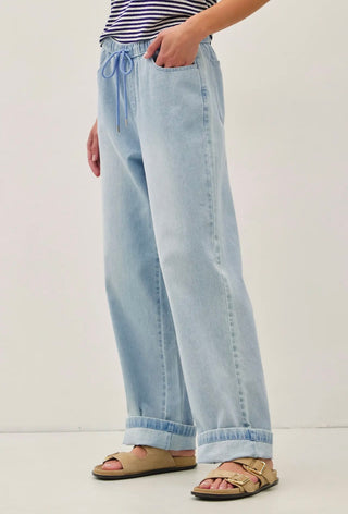 Light Wash Wide Leg Denim