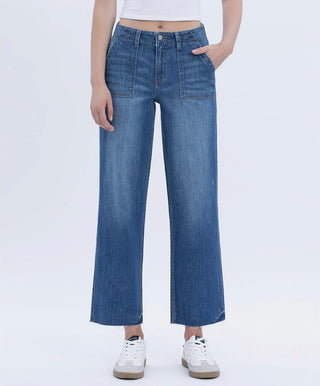 Sophie High Rise Crop Utility Denim