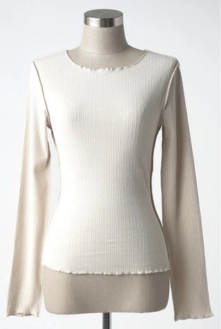 Bone Exposed Seam Top