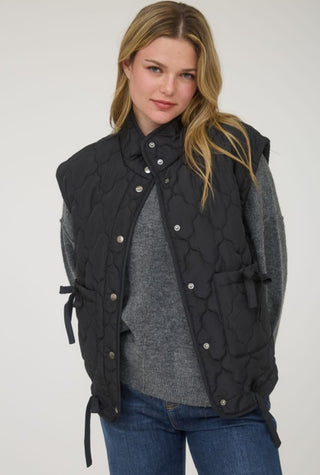 Black Quilted Vest
