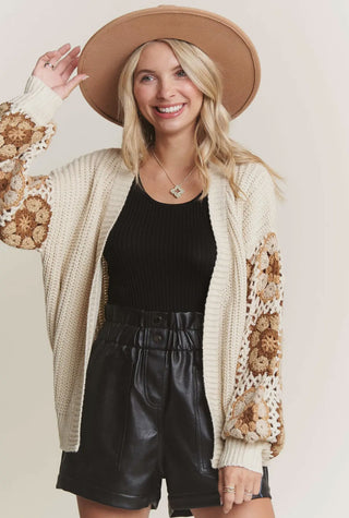Crochet Sleeve Cardigan