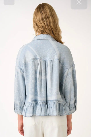 Chambray Paisley Button Down