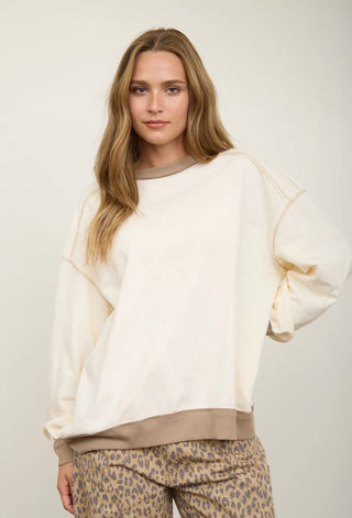 Exposed Seam Contrast Top