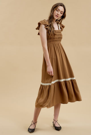 Brown Smocked Dress