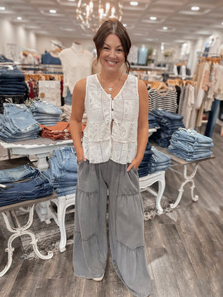 Grey Mineral Wash Pant