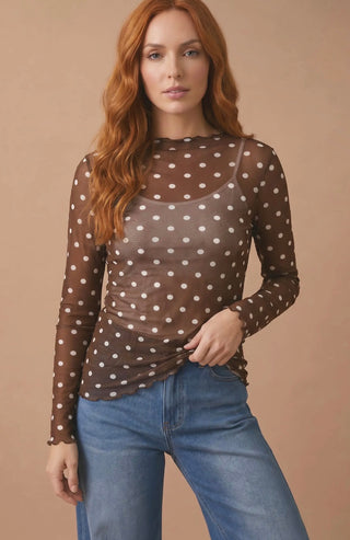 Brown Dot Sheer