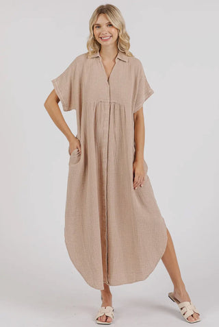 Mineral Wash Midi Dress