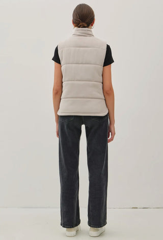 Sueded Puffer Vest