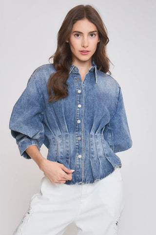 Denim Tailored Blouse