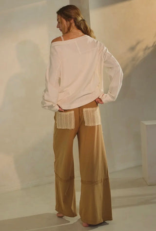 Taupe Patchwork Pant