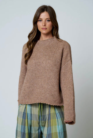 Mocha Mock Neck Sweater