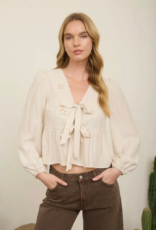 Floral Eyelet Blouse