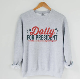 Curvy Dolly For President Sweatshirt
