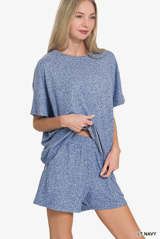 Navy Soft Melange Tee
