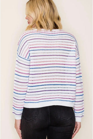 Blue & Lilac Stripe Sweater