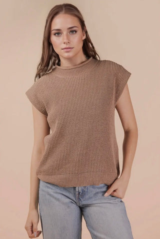 Mocha Sleeveless Sweater