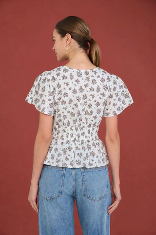 Floral Clip Dot Blouse