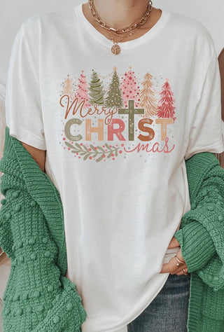 Merry Christmas Cross Tee