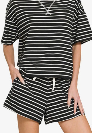 Black Weekend Stripe Shorts