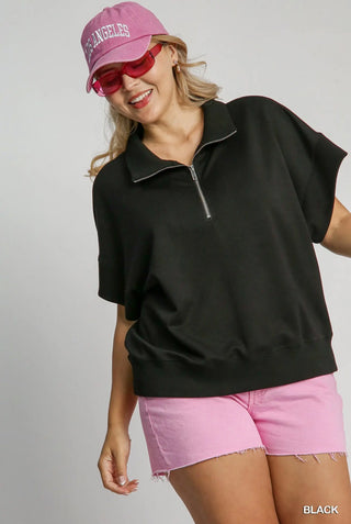 Black Active Half Zip