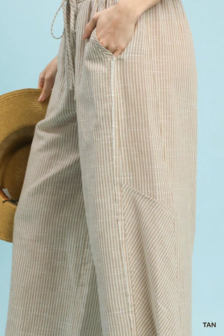 Driftwood Stripe Linen Pant