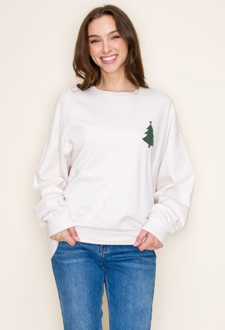 Christmas Tree Graphic Sweatshirt