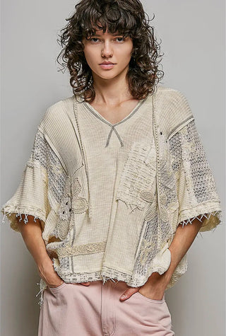 Crochet Contrast Top