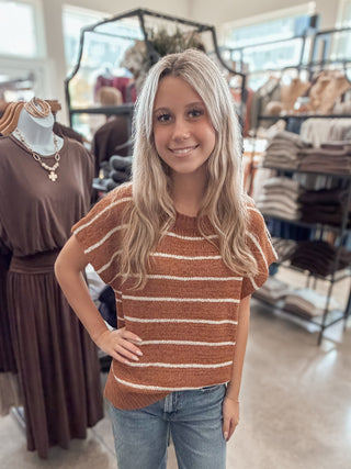 Camel Stripe Sweater