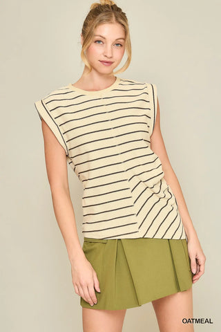 Oatmeal Stripe Top