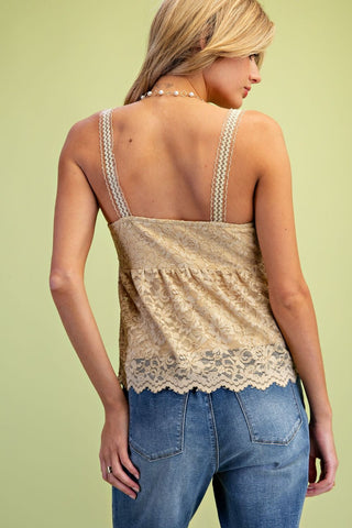 Ecru Lace Bra Top