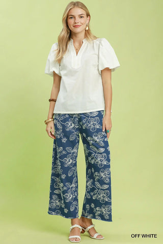 White Statement Blouse