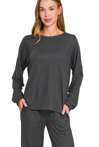 Dark Grey Soft Lounge Top