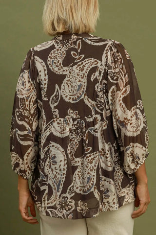 Espresso Paisley Blouse