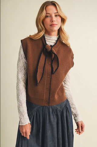 Chocolate Tie Sweater