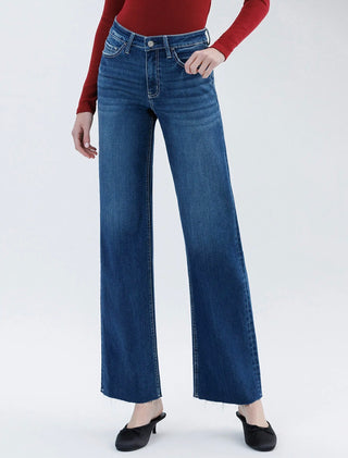 Dark Wash Aileeah High Rise Crop