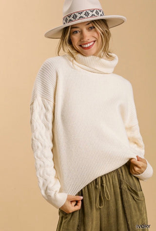 Ivory Turtleneck Sweater