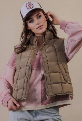 Mocha Quilted Vest