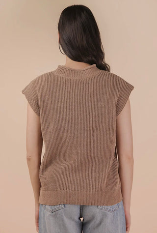 Mocha Sleeveless Sweater