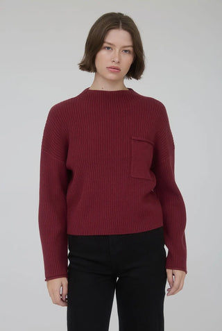 Cabernet Mock Neck Sweater