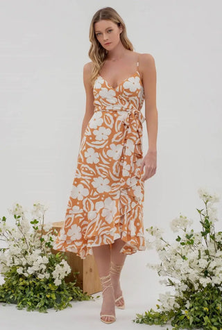 Apricot Midi Dress