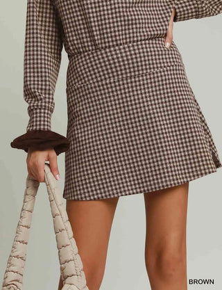 Gingham Skort
