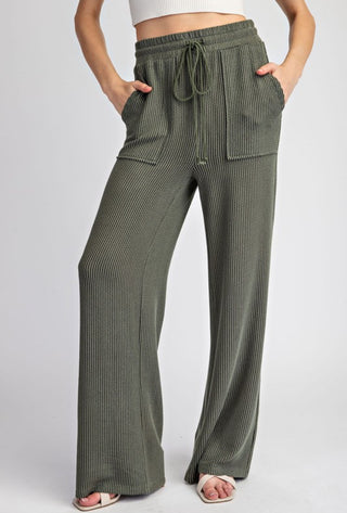 Textured Straight Leg Pant