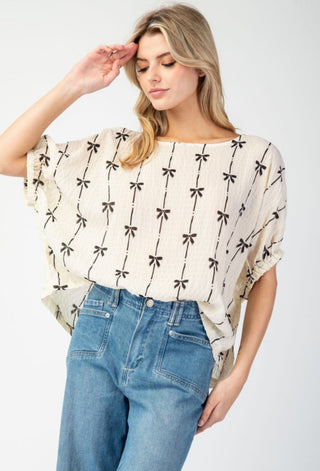 Bow Print Blouse