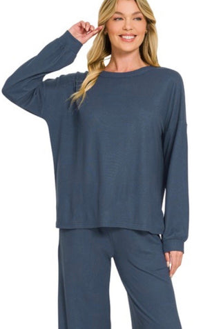 Navy Soft Lounge Top