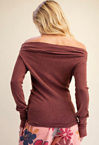 Wine Mineral Wash Top
