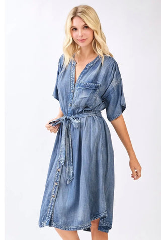 Denim Button Down Dress