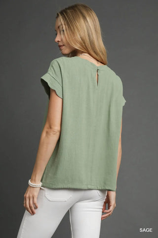 Sage Linen Blouse